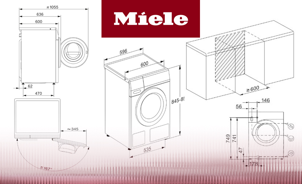 Схема стиральной машины Miele WEI875 WPS