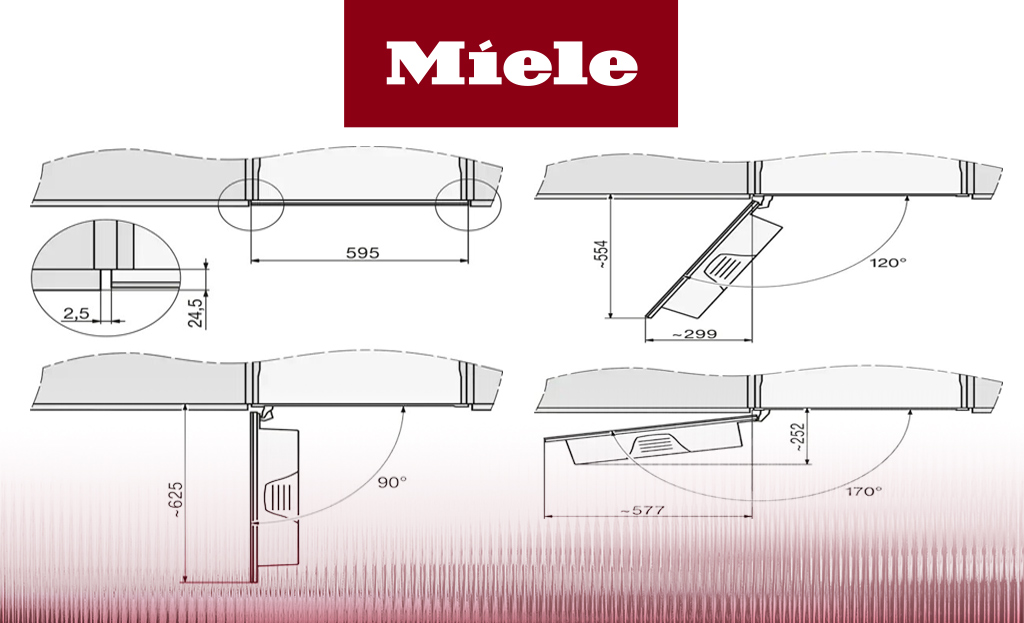 Схема встраивания Miele CVA7440 OBSW